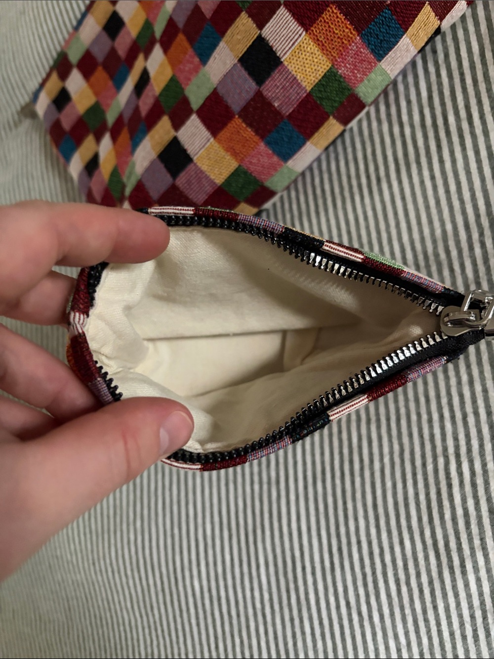Check Zippered Pouch Set - Picture 6 of 8